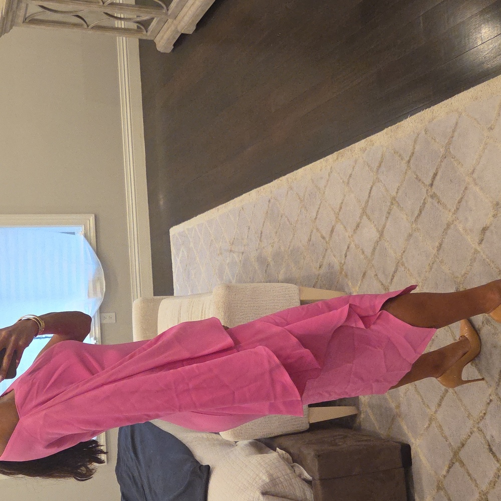 WOMEN'S CUSHNIE ET OCHS OFF SHOULDER RUFFLE COCKTAIL DRESS GOWN HOT PINK 4 $1800 - Picture 2 of 6